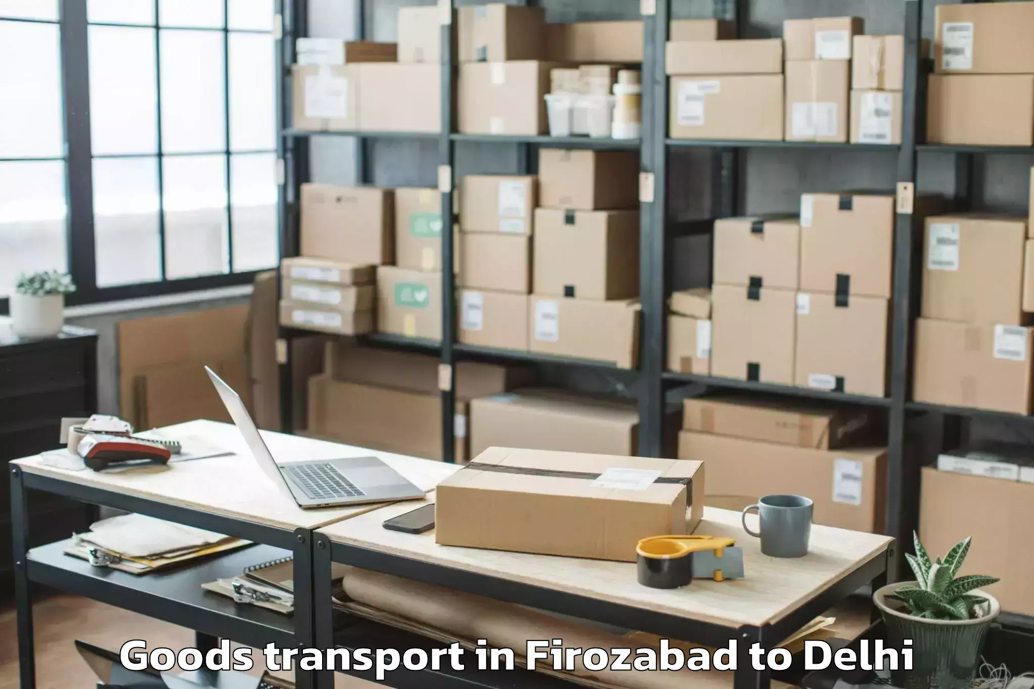 Trusted Firozabad to Connaught Place Goods Transport